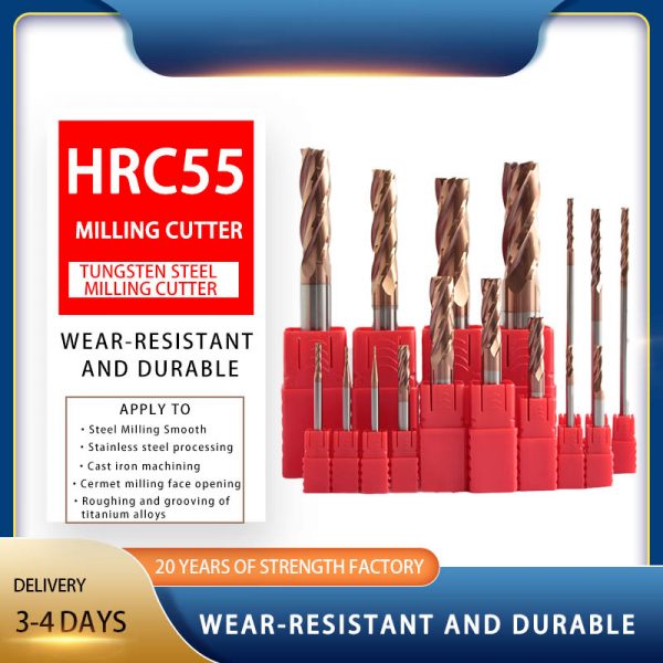 HRC 55 coated milling cutter